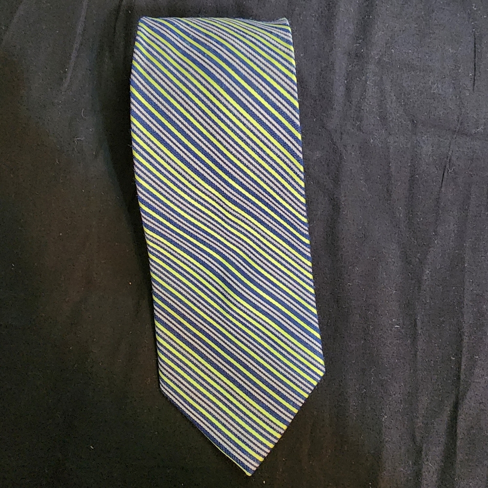 Vintage Apt. 9 Tie, blend fabric, Blue & green, 58x3.5 in